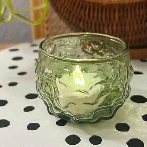 Set 2 pcs - Green Iceberg Tea-light Candle Holder